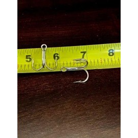 Eagle Claw 25 LAZER SHARP 3X-STRONG #1TREBLE HOOKS NICKLE (Check for more hooks in store)