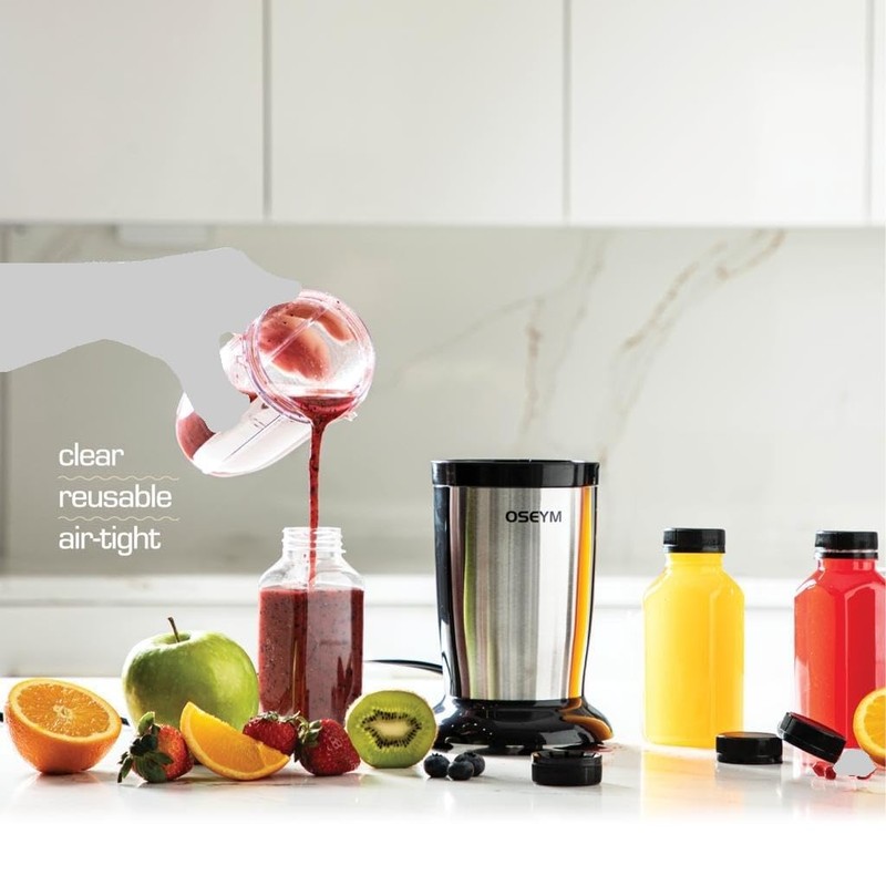 DECADORN 8oz 12pcs Plastic Bottles With Caps - Juicing Bottles