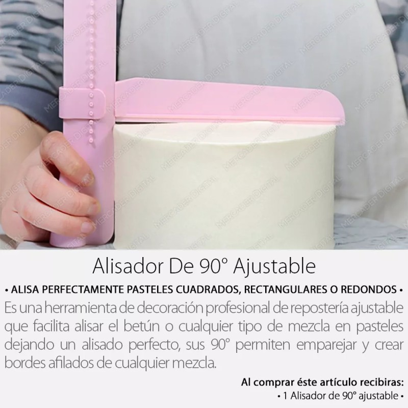 Mercader Digital Alisador Ajustable Para Nivelar Betún De Pastel Profroster
