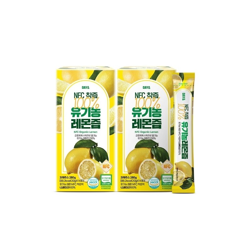 Day& NFC Juice 100 Organic Lemon Juice 14 packs 2