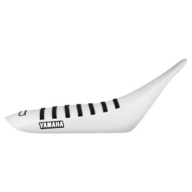 Yamaha YFZ 450 Gripper Seat Cover 2004-2013  all WHITE/ BLACK ribs LOGO #200