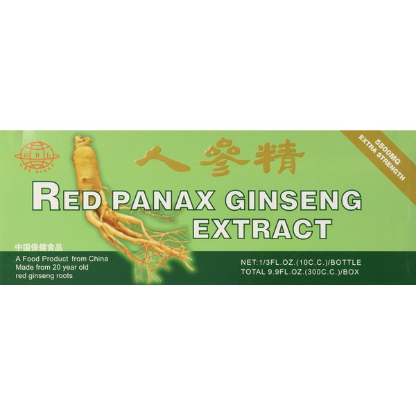 Global 20 Year Old Red Panax Ginseng Extract -Extra Strength- 10ml X 30 Bottles - Value Pack