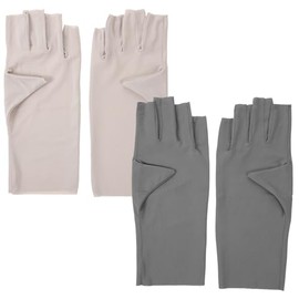 Beavorty Uv Protection Gloves for Women 2 Pairs Nail Art Manicure Gel Nail Lamp Gloves Anti-uv Comfortable Breathable
