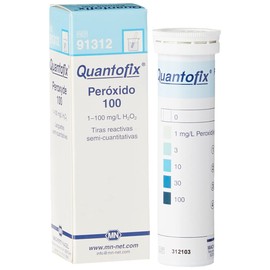 Quantofix 1138902 Hydrogen Peroxide 100 Reagent Test Strips for testing H2O2, CE-Marked, 6mm x 95mm (Pack of 100)
