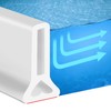 39 Inch Shower Threshold Water Dam Collapsible Bath Shower Barrier