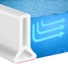 39 Inch Shower Threshold Water Dam Collapsible Bath Shower Barrier Water Stopper Retention System Dry and Wet Separation for Bathroom Kitchen and More (3.3ft)