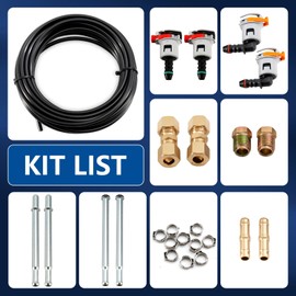Automotive 25 Feet Nylon Fuel Line Tubing Replacement Fuel Line Repair Kit 5/16 (8mm) FLK-56