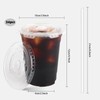 Hxezoc 16 oz Clear Plastic Cup with Lids and Straws,