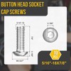 DTGN 5/16"-18x7/8 Button Head Socket Cap Screws - 10Pack -