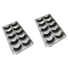 Baluue 20pairs Faux Eyelashes Handmade Simulation Lashes for Natural Eye Makeup Soft and Comfortable False Eyelash Accessories for Women Black