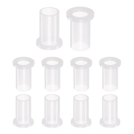 QUARKZMAN Flange Sleeve Bearings 8 mm ID 9.55 mm OD 17.5 mm Length Nylon Bushing White Pack of 10