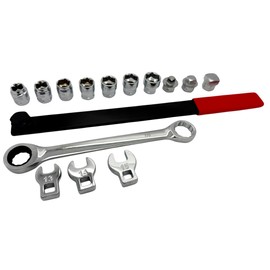 15-Piece Universal Serpentine Belt Tool Set, Ratcheting Serpentine Belt Tensioner Tool Kit