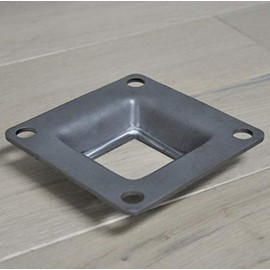 1 Pcs 4" x 4" Square Beveled Bracket Flange Base Plate Steel for 1-1/2" Metal Post Skirt | #AA56DL