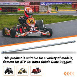 Axle 1" Diameter 36" Steel Axle Rod With 1" to 3/4" Step-Down & 3/4-16 Fine Thread 1/4" Keyway For ATV Go-Karts Quads Dune Buggies