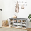 HOOBRO Shoe Storage Bench with Cushion, 39.4" L Entryway Bench