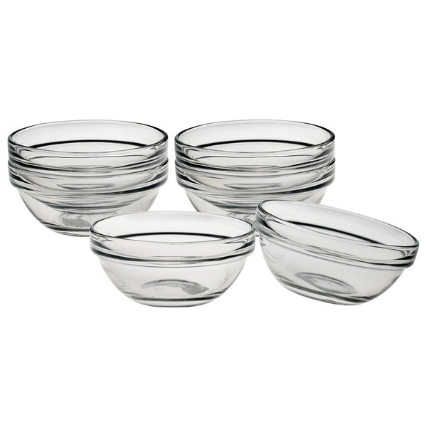 Luminarc Stackable 3 Inch Glass Pinch Bowl, Set of 6