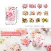 HNLMZ Washi Tape Set, 3 Rolls Scrapbook Stickers, Flowers PET