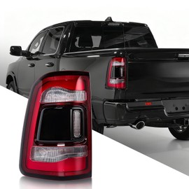 FICOLPO LED Tail Lights for Ram 1500 - Tail Lights Assembly with Blind Spot Compatible With Dodge Ram 1500 2019-2024 Black Left Driver Side Replace 68262533AH