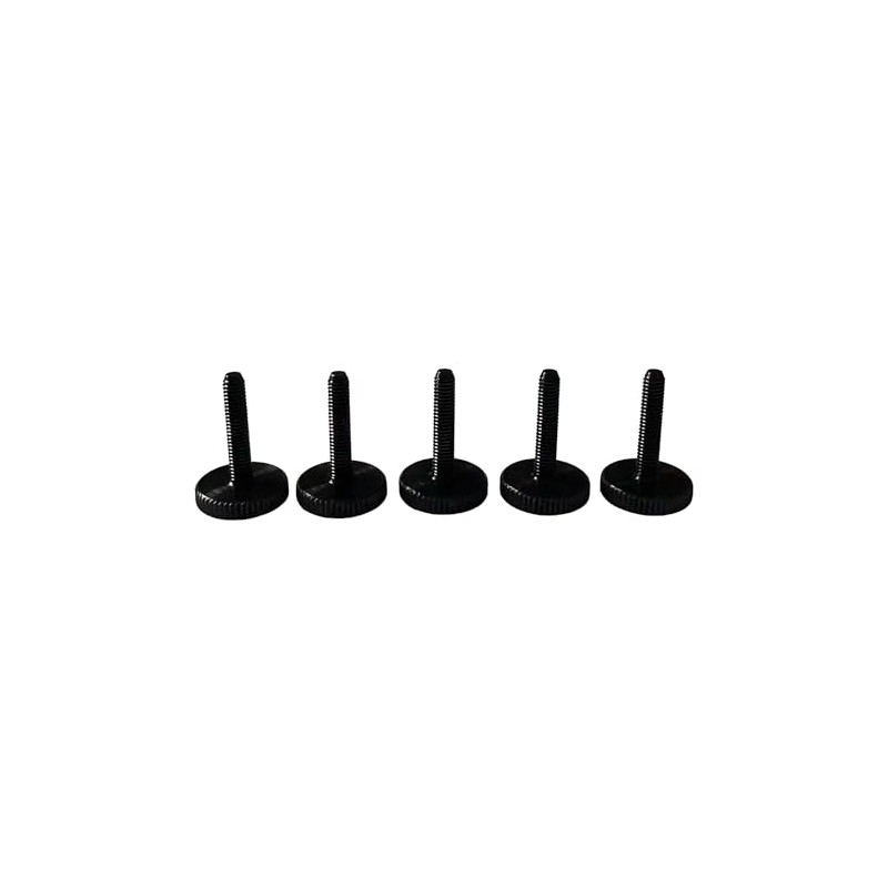 PrecisionGeek Knurled Thumb Screws M3 x 15mm, Black Anodized Aluminium,