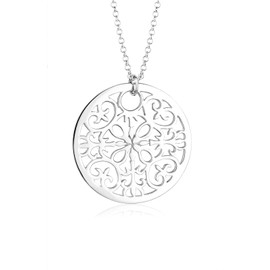 Elli Necklace Coin Symbol Ornament 925 Silver, Silver, No Gemstone