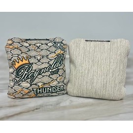 Thunder - Snakeskin Launch Edition - Reynolds Cornhole Bags - ACL Approved - AS SEEN ON ESPN - Professional Cornhole Bags (Eggshell White)