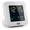 Braun digital alarm clock with snooze, negative LCD display, quick