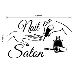 ADECALS Nail Salon Wall Sticker Removeable Quote Vinyl Wall Art Decals