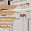 uxcell 8pcs Round Wooden Knobs, 34mm/1.3" Mushroom Shape Kitchen Cabinet