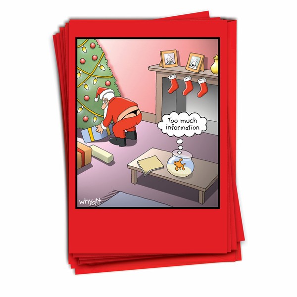 CAB1656 Box Set of 12 Too Much Info Fish Christmas