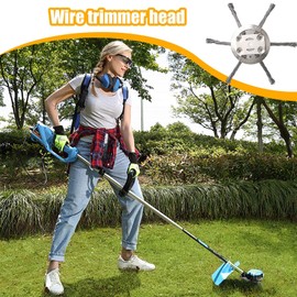 Steel Wire Grass Trimmer Head | 6 Inch Wacker Cutter Replacement,Indestructible Lawn Mower Trimming Head for Grass Garden Outdoor Farm Weeding Landscaping