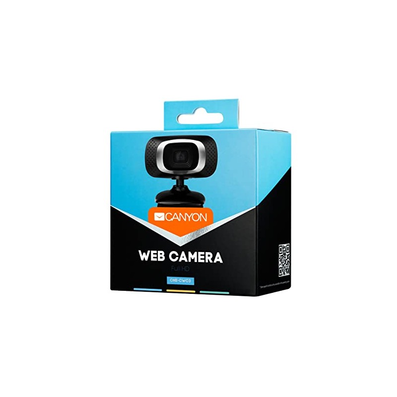 CANYON CWC3 3 MPIXELS USB 2.0 Camera with Microphone Black