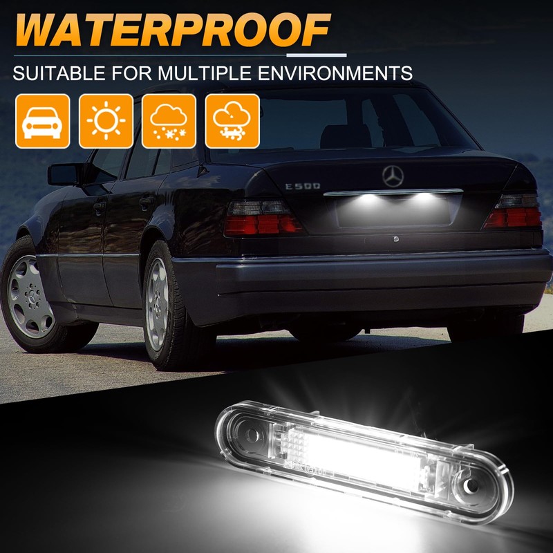 POPMOTORZ LED Number Plate Light for E-Class W124 E-Class Coupe