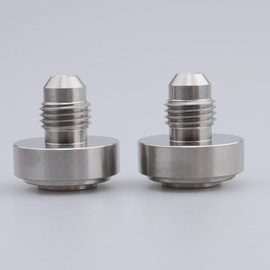 4AN Weld On Bung Stainless Steel Male Flare Weldable Fuel Tank Fitting AN4 JIC-4 AN (7/16-20) Thread Hose Adapter Connector, Pack of 2