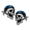 2 x 15cm Estonia Skull Vinyl Stickers - Estonian Flag