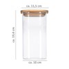 TALK-POINT Glass Storage Jars with Bamboo Lid, Storage Jars, Glass