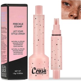 Faux Freckles Stamp, Sommersprossen Stift, Freckles Pen, Sommersprossens Stempel Wasserfest, Realistisches natürliches Sommersprossen mit Spezialschwamm für alle Hauttöne (Tief)
