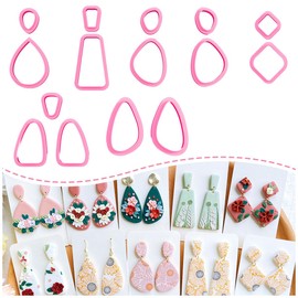 Keoker - 15 cortadores de arcilla de forma orgánica para joyas de arcilla polimérica, cortadores de arcilla polimérica para arete de arcilla, joyería (todos)