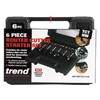 Trend 6 Piece Router Bit Starter Set, 1/4 Inch Shank,