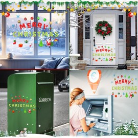 Chambom Christmas Garage Door Decorations Magnets - 32PCS Xmas Reflective Garage Door Magnets Christmas Door Decor for Refrigerator Car Magnet Stickers Party Fridge Kitchen Home Outdoor Indoor