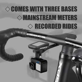 Wenbones Integrated Bicycle Computer Mount Aluminium Alloy Bicycle Mount Out Front for Wahoo, Garmin, Bryton, GIT, Mounts for Action Cameras and Light