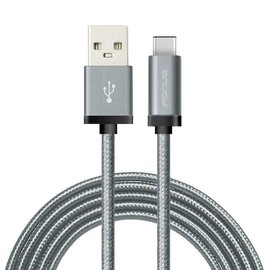 10ft USB Cable Type-C Charger Cord Power Compatible with Boost Mobile Celero 5G (2021,2024)/Celero 5G SC, Wire USB-C Long Braided Fast Charge Sync Gray