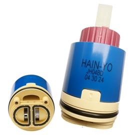JH04BD Ceramic Plastic Faucet Cartridge 40mm Replacement Cartridge With Single Lever Cartridge Pressure Balance Cartridge Replacement, Compatible with FC9AC010 Hain-Yo