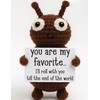 TKGIFTHOT Funny Crocheted Dung Beetle Plush Roll with You Commitment
