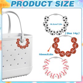 3Pcs Hole Bag Accessories Baseball Basketball Football, Modern Bag Accessories Supplies, Football Key Holder Decorations, Sports Keychain Decor Supplies