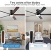 POCHFAN 60 Inch Black Ceiling Fans with Lights and Remote,