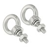 sourcing map M3 1/8"x0.35" Stainless Steel Eye Bolts Threaded Screw