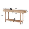 63” Console Table with 2 Drawers, Retro Entryway Table with