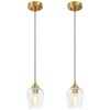 VONLUCE Pendant Lights Kitchen Island, Brushed Gold Pendant Light Fixtures