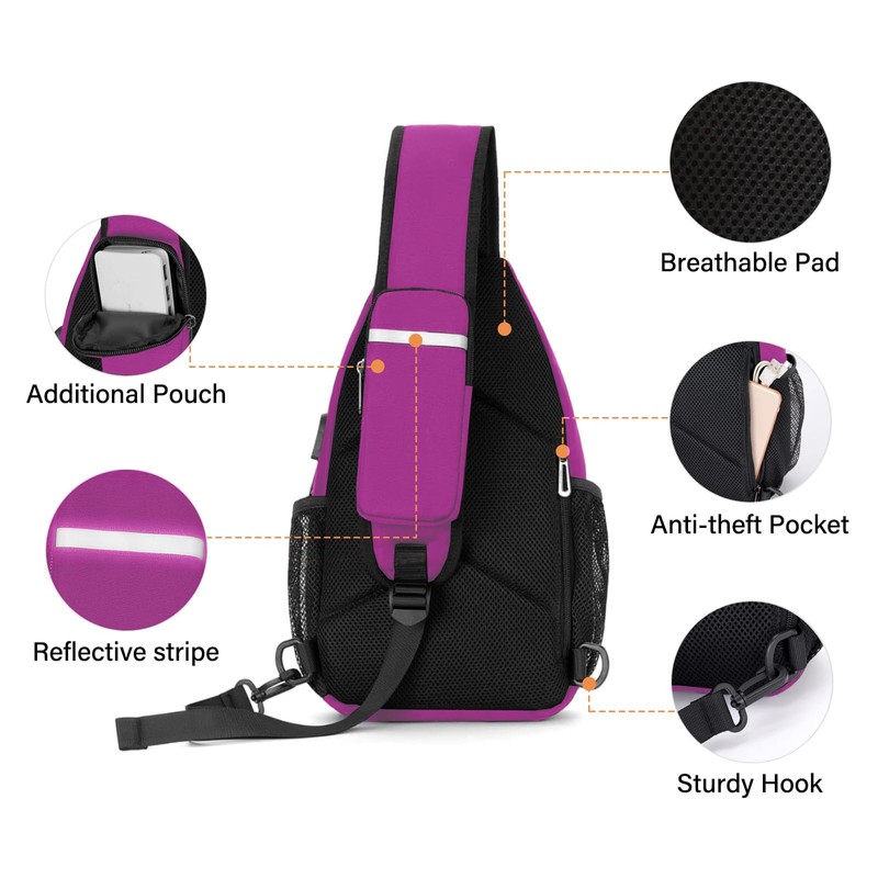 [MOSISO] ボディバッグ 斜めがけ ワンショルダー 軽量 撥水 胸バッグ 旅行 ハイキングデイパック チェスト