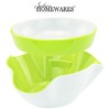Southern Homewares Double Pedestal Serving Pistachio Bowl with Shell Storage